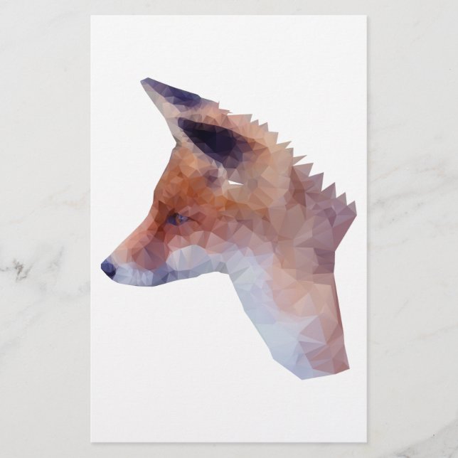 Låg poly Fox (Framsida)