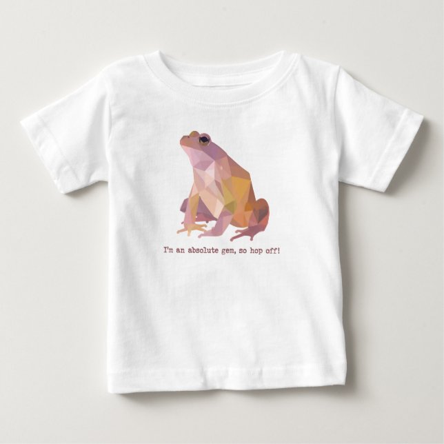Låg Poly Groda “Jag är en absolut pärla” T Shirt (Framsida)