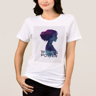 Låg Poly Kvinnors Makt T-Shirt Feministisk Konst
