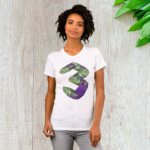 Låg Poly Nummer 3 Geometrisk Gradient T Shirt