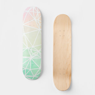 Låg Poly Ombre Mini Skateboard Bräda 18,5 Cm