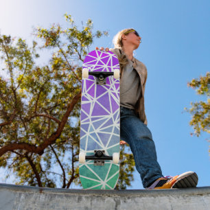 Låg poly Ombre Mini Skateboard Bräda 18,5 Cm