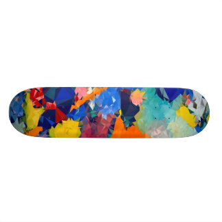 Låg poly rött & blått Skateboards ¾ 17 ",
