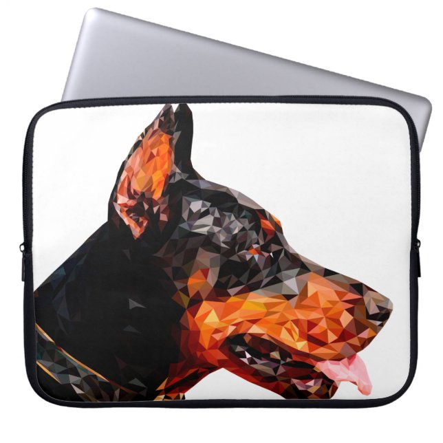 Låg polytriangelabstrakt design laptop fodral (Framsidan)