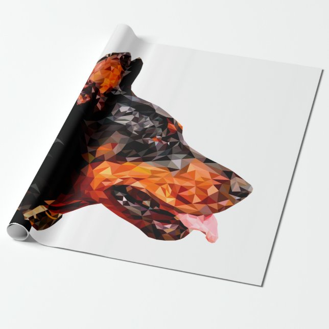 Låg polytriangelabstrakt design presentpapper (Utrullad)