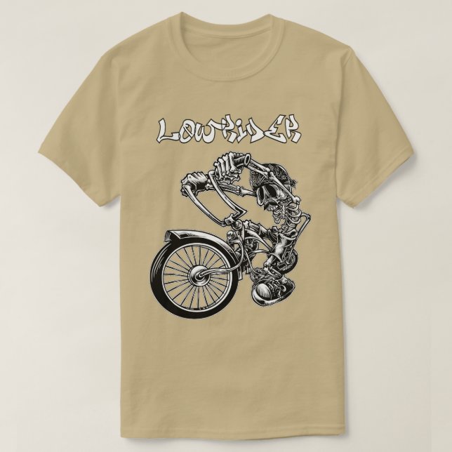 Låg Rider Bicycle För manar Chicano Cholo Stil Low T Shirt (Design framsida)