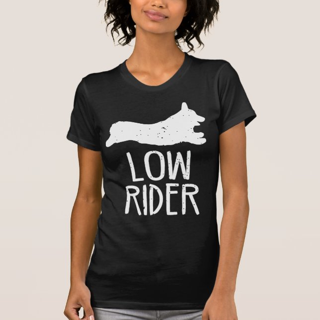 Låg ryttare för Corgi Tee Shirt (Framsida)