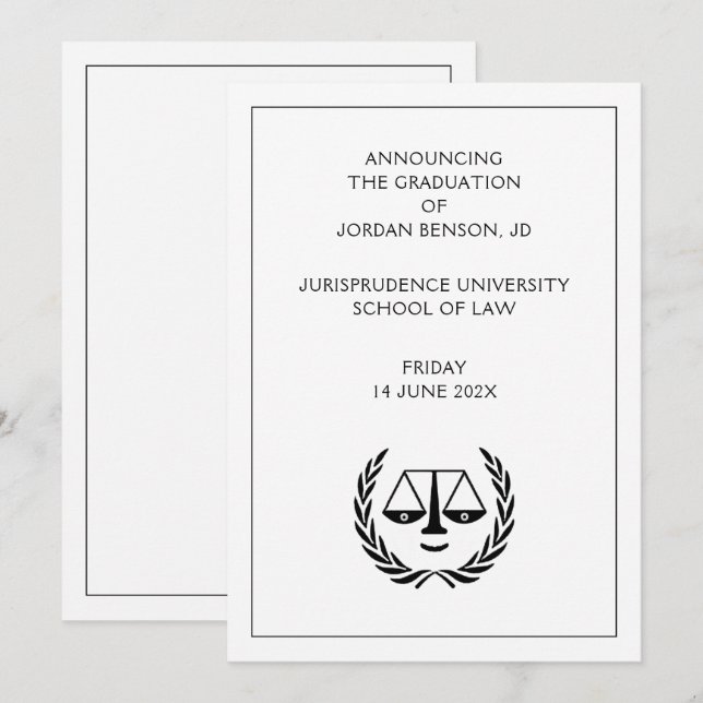 Lag School Studenten-meddelande Meddelande (Fram/baksida)