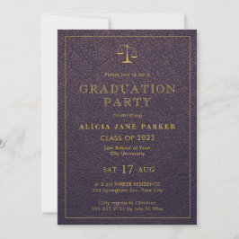 Lag-studenten-fotot lila guld elegant inbjudningar