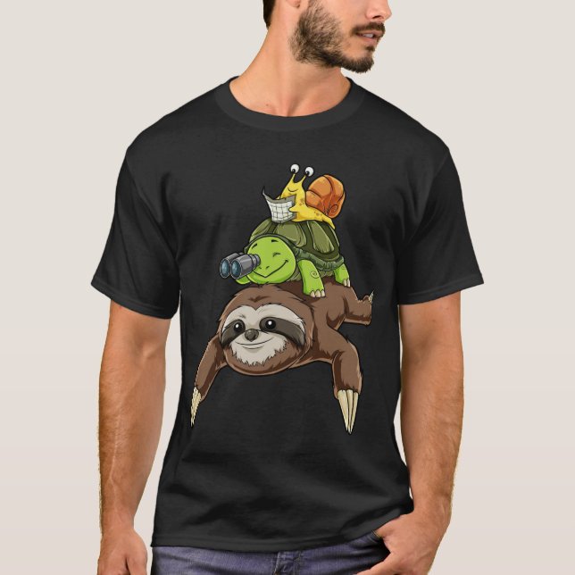 Lag T för ridning för Slothsköldpaddasnigel på Shirt (Framsida)