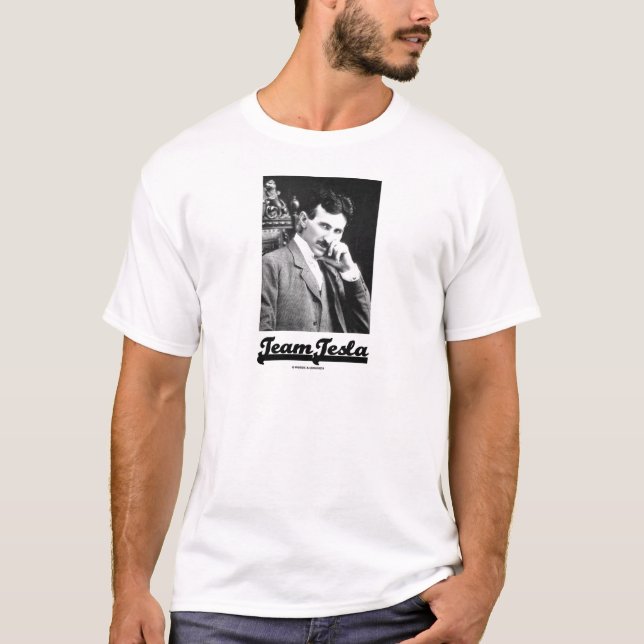 Lag Tesla (Nikola Tesla) T Shirt (Framsida)