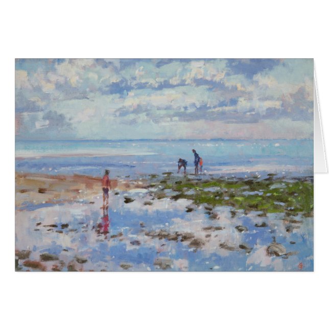 Låg Tide Charmouth 2012 Hälsningskort (Framsidan Horizontal)