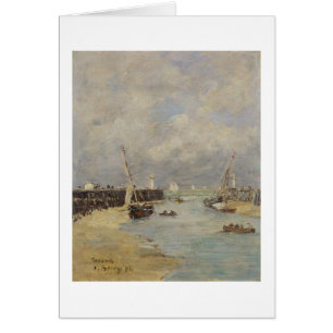 Låg Tide på Trouville, 1895 (olja på panel) Hälsningskort