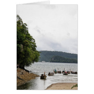 Låg trafik @ Krabi. Thailand-kort Hälsningskort