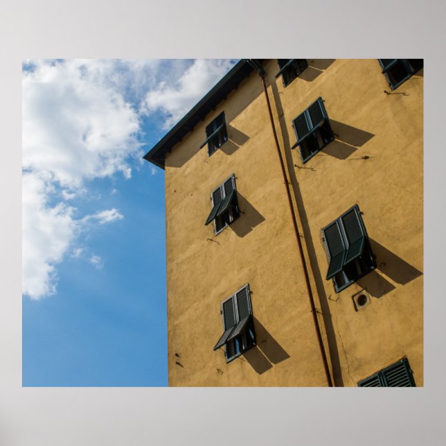 LÅG VINKEL FOTOGRAFI AV FÖNSTER MED BRUDVÄG POSTER (Framsidan)