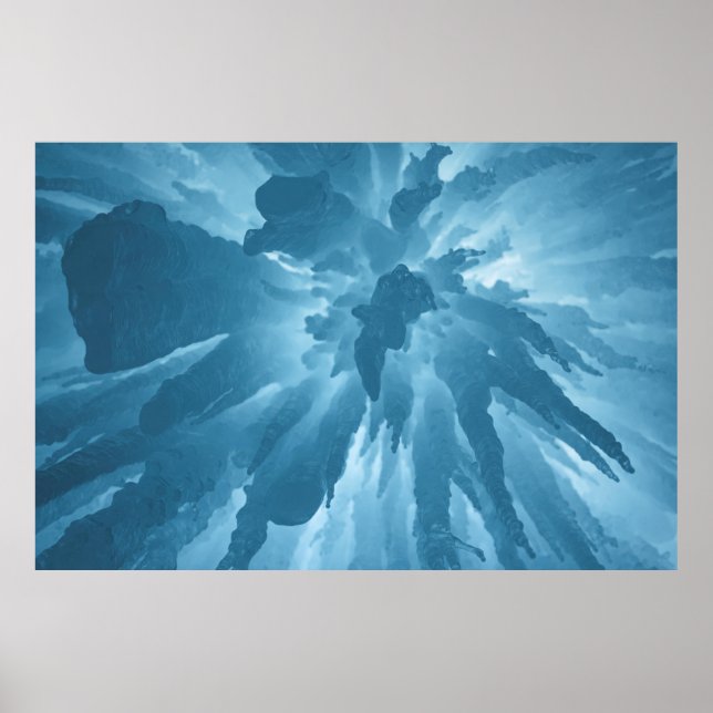 Låg vinkel vy av stalaktiter poster (Framsidan)