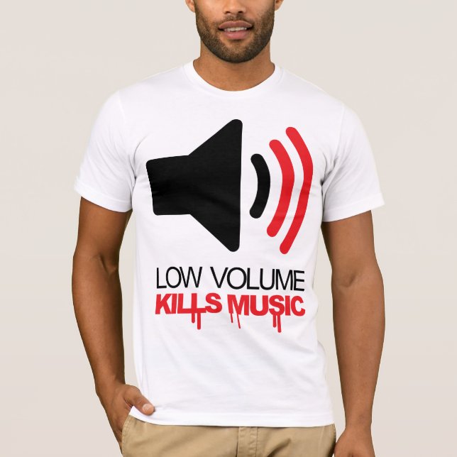 Låg volym dödar musik tee (Framsida)