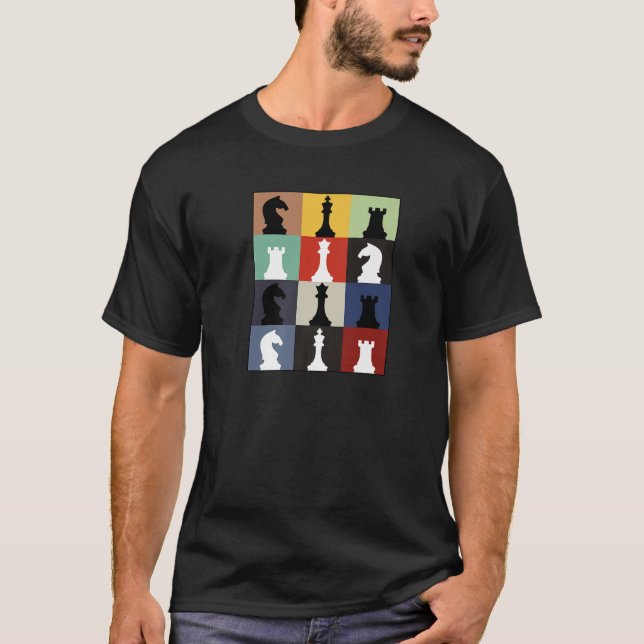 Laga Chess Board Tee Game Humor Set Gift Player C (Framsida)