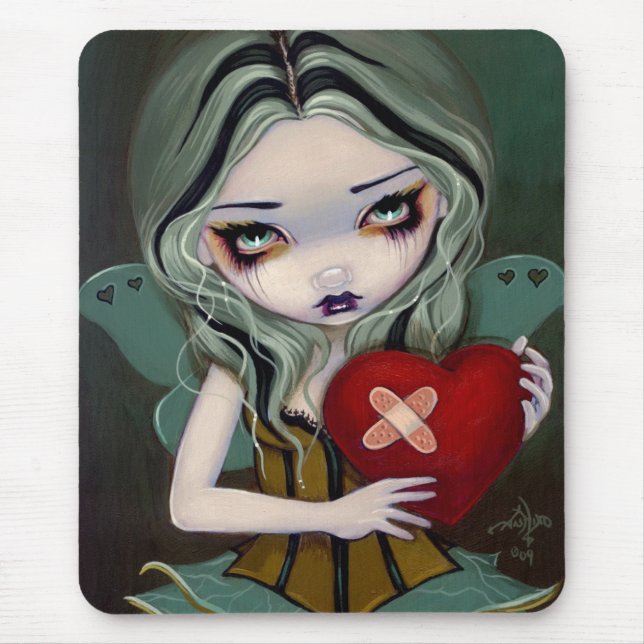 Laga en bruten hjärta gotiska felika Mousepad Musmatta (Framsidan)
