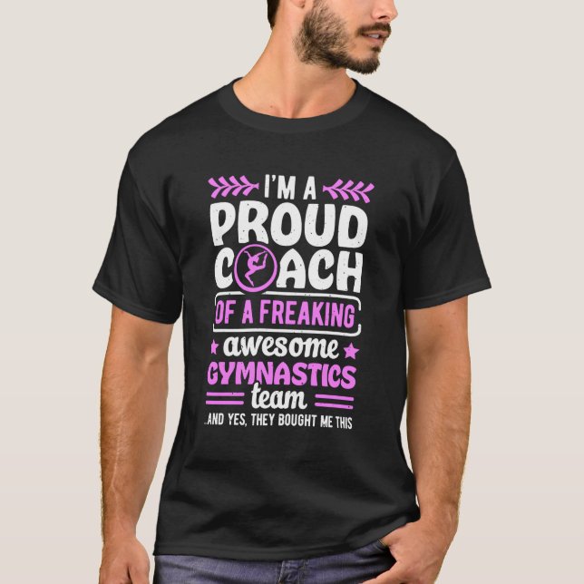 Laga Gymnastics Coach Gift från Gymnast Team T Shirt (Framsida)