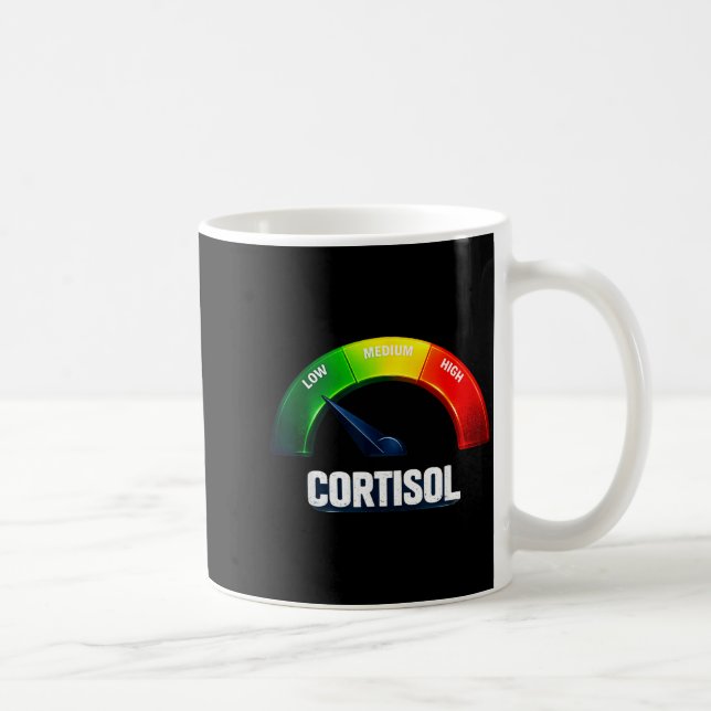 Låga kortisolnivåer v meme rolig  kaffemugg (Höger)