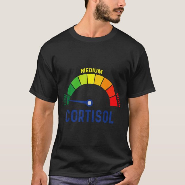 Låga kortisolnivåer v meme t shirt (Framsida)