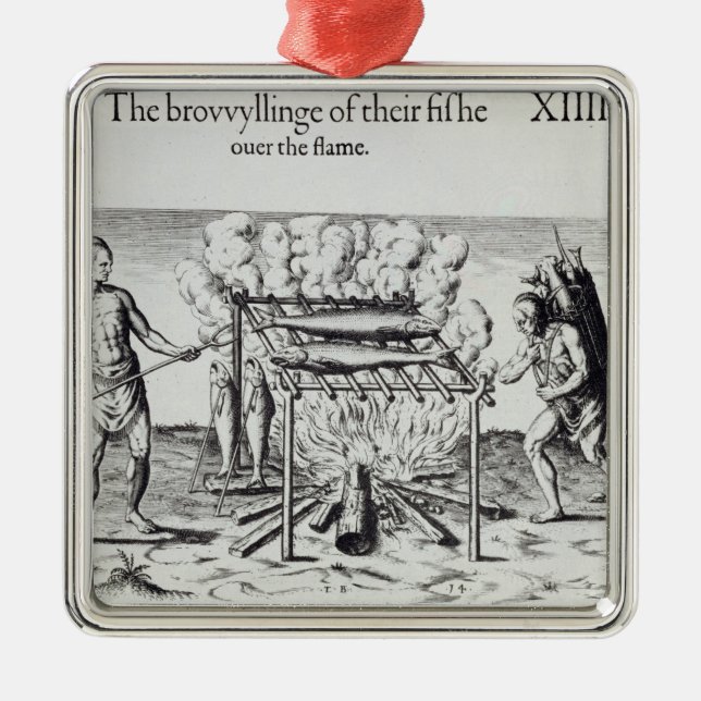 Laga mat fisken julgransprydnad metall (Framsidan)