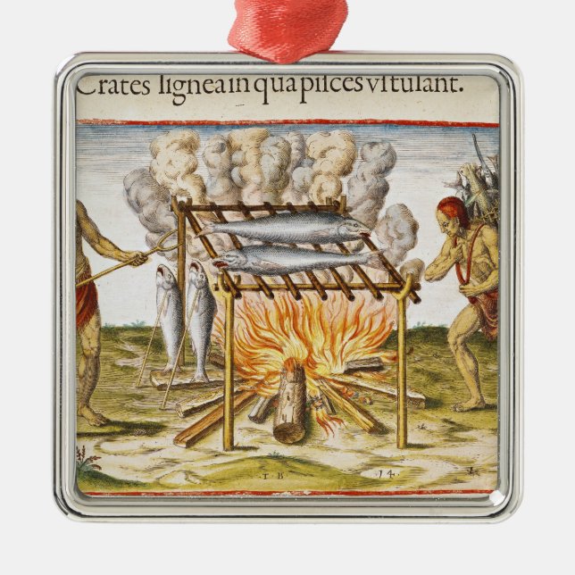 Laga mat fisken julgransprydnad metall (Framsidan)