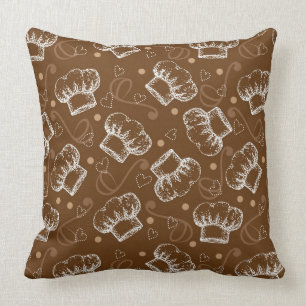 Laga mat mönster med kockhatten kudde