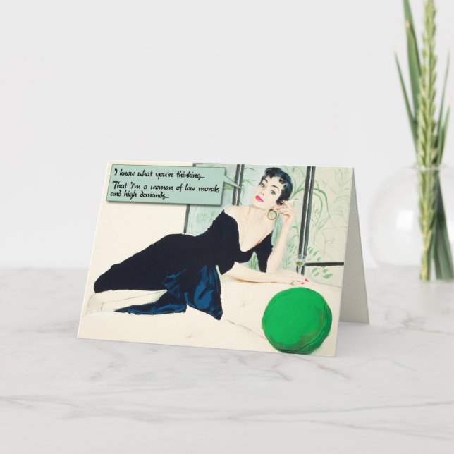 Låga moraler [roligt hälsningskort] kort (Framsida)