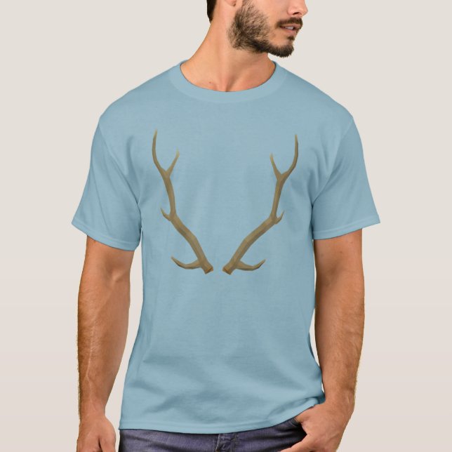 Låga Poly horn på kronhjort Tee Shirt (Framsida)