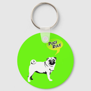 Laga Pugs-regelpresentationer Nyckelring