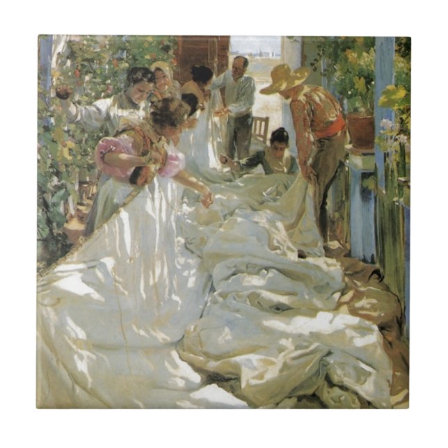 Laga segla - Joaquín Sorolla y Bastida Kakelplatta (Framsidan)