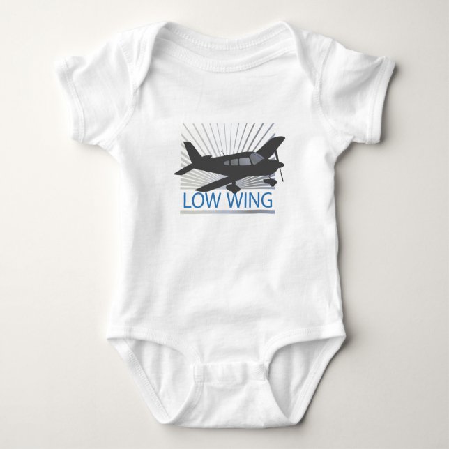 Låga Vinge-flygplan T-shirt (Framsida)