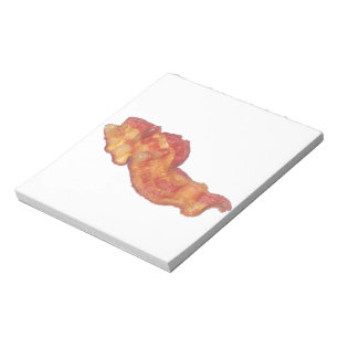 Lagad mat bacon anteckningsblock
