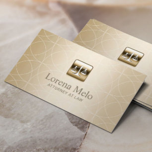 Lagadvokat Luxury Guld Geometric Attorney Visitkort