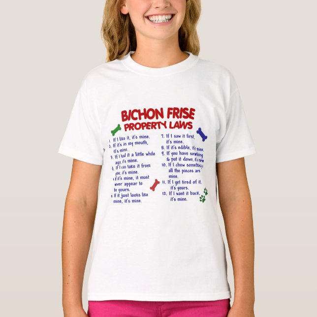 Lagar 2 för BICHON-FRISE-egendom T-shirt (Framsida)