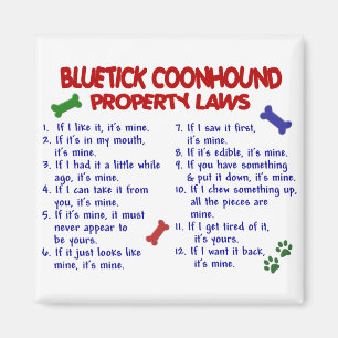 Lagar 2 för BLUETICK-COONHOUNDegendom Magnet