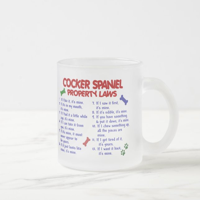 Lagar 2 för COCKERSPANIELSPANIELegendom Frostad Glasmugg (Höger)