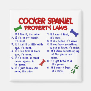 Lagar 2 för COCKERSPANIELSPANIELegendom Magnet