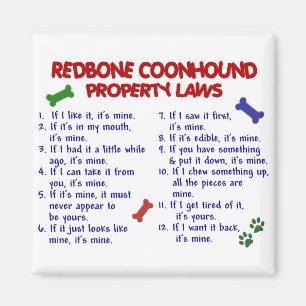 Lagar 2 för REDBONE-COONHOUNDegendom Magnet