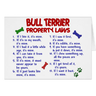 Lagar 2 för TJURTERRIERegendom Hälsningskort