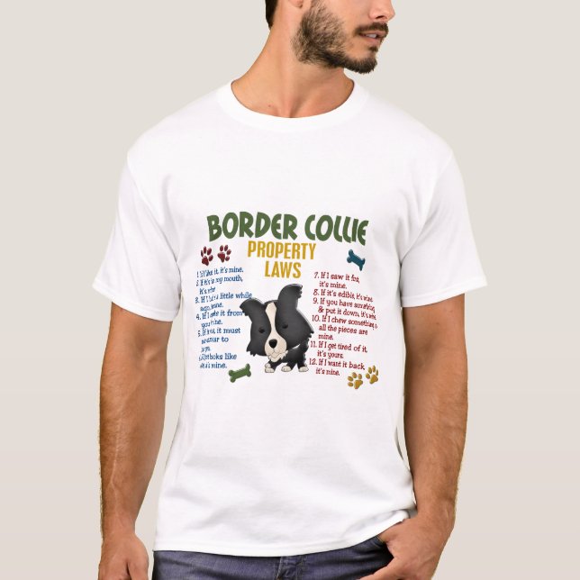Lagar 4 för gränsCollieegendom Tee (Framsida)