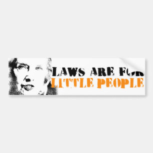 Lagar är för pysslingar - Anti-Hillary grafitti Bildekal