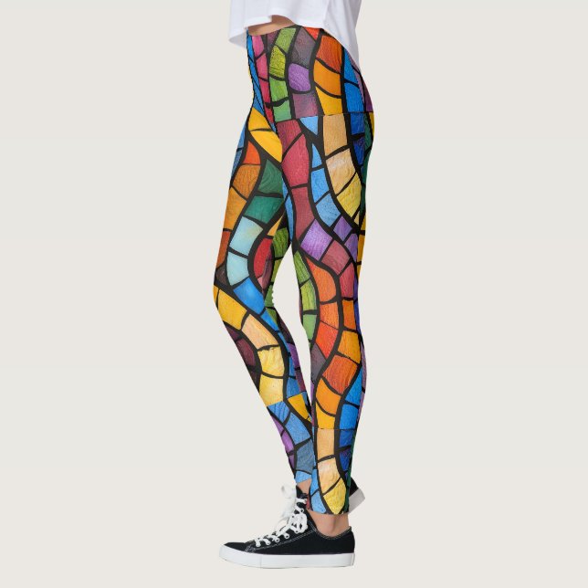 Lagar av glasmosaic Pop Mode Leggings (Vänster)