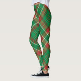 Lagar av röd grönt i julklapp leggings