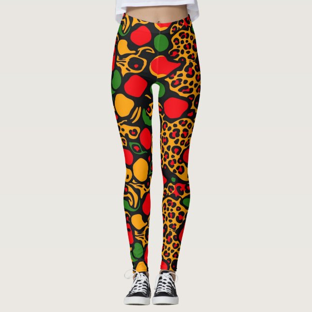 Lagar för djurtryck leggings (Framsida)