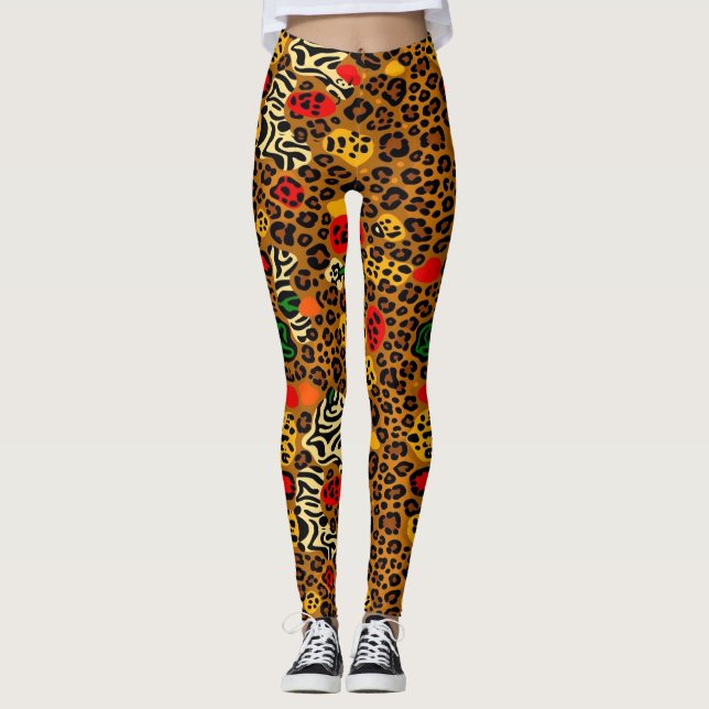 Lagar för djurtryck leggings (Framsida)