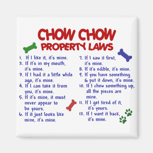 Lagar för egendom för CHOWCHOW Magnet