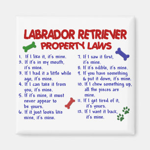 Lagar för egendom för LABRADOR RETRIEVER Magnet